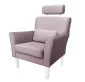 Fotel PIRO MG VELVET jasnoróżowy tapicerowany aksamitem | MIRAT. styl GLAMOUR