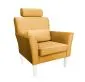 Fotel PIRO MG VELVET musztardowy/curry tapicerowany aksamitem | MIRAT. styl GLAMOUR