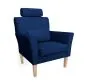 Fotel PIRO MG VELVET granatowy tapicerowany aksamitem | MIRAT. styl GLAMOUR