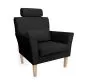 Fotel PIRO MG VELVET czarny tapicerowany aksamitem | MIRAT. styl GLAMOUR