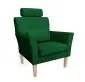 Fotel PIRO MG VELVET zielony tapicerowany aksamitem | MIRAT. styl GLAMOUR