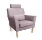 Fotel PIRO MG VELVET jasnoróżowy tapicerowany aksamitem | MIRAT. styl GLAMOUR