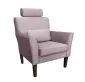 Fotel PIRO MG VELVET jasnoróżowy tapicerowany aksamitem | MIRAT. styl GLAMOUR