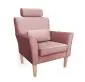 Fotel PIRO MG VELVET różowy tapicerowany aksamitem | MIRAT. styl GLAMOUR