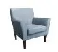 Fotel PIRO BL VELVET szary tapicerowany aksamitem | MIRAT. styl GLAMOUR