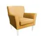 Fotel PIRO MG VELVET musztardowy/curry tapicerowany aksamitem | MIRAT. styl GLAMOUR