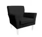 Fotel PIRO MG VELVET czarny tapicerowany aksamitem | MIRAT. styl GLAMOUR