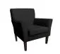 Fotel PIRO MG VELVET czarny tapicerowany aksamitem | MIRAT. styl GLAMOUR