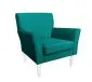 Fotel PIRO MG VELVET morski tapicerowany aksamitem | MIRAT. styl GLAMOUR