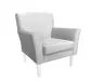 Fotel PIRO MG VELVET jasnoszary tapicerowany aksamitem | MIRAT. styl GLAMOUR
