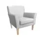 Fotel PIRO MG VELVET jasnoszary tapicerowany aksamitem | MIRAT. styl GLAMOUR