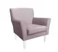 Fotel PIRO MG VELVET jasnoróżowy tapicerowany aksamitem | MIRAT. styl GLAMOUR