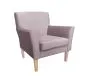 Fotel PIRO MG VELVET jasnoróżowy tapicerowany aksamitem | MIRAT. styl GLAMOUR