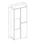 Witryna wysoka CROSS 3D 80cm congo/czarna do salonu I sklep meblowy MIRAT. kolekcja HV-CROSS