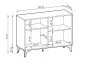 Komoda GALAXY 2D 104 cm czarna/dąb evoke I sklep meblowy MIRAT. styl LOFT kolekcja GALAXY PIASKI