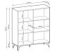 Komoda wysoka GALAXY 2D 104 cm czarna/dąb evoke I sklep meblowy MIRAT. styl LOFT kolekcja GALAXY PIASKI