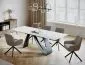 Stół rozkładany DIUNA CERAMIC 160(240)x90 biały mat statuario venato 12-osobowy I sklep meblowy MIRAT. styl GLAMOUR, LOFT