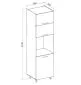 Szafka pod piekarnik 60 VENTO DP-60/214 antracyt HALMAR | MIRAT. styl LOFT kolekcja VENTO