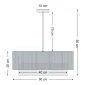 Lampa wisząca DUO LAMI LINE 50x20 biała boho I sklep meblowy MIRAT.