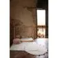Dywan dziecięcy BUBBLY VINTAGE NUDE 120x120 beżowy z pomponami | MIRAT. w stylu kolekcja