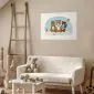 Plakat Misie na plaży 60x40 cm bez ramy z marginesem | MIRAT.