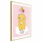Plakat Podniebna świnka 40x60 cm z ramą złotą z marginesem | MIRAT.
