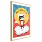 Plakat Szanowny kot 21x30 cm z ramą złotą z marginesem | MIRAT.
