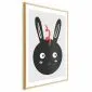 Plakat Królik widzi wszystko 21x30 cm z ramą złotą z marginesem | MIRAT.