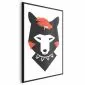 Plakat Grzeczny lisek 60x90 cm z ramą czarną bez marginesu | MIRAT.