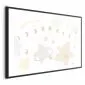 Plakat Księżyc i gwiazdy 42x29,7 cm z ramą czarną z marginesem | MIRAT.