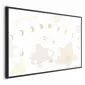Plakat Księżyc i gwiazdy 42x29,7 cm z ramą czarną bez marginesu | MIRAT.