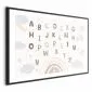Plakat Literki 42x29,7 cm z ramą czarną z marginesem | MIRAT.