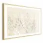 Plakat Pastelowa polana 60x40 cm z ramą złotą z marginesem | MIRAT.