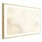 Plakat Rozgwieżdżona noc 42x29,7 cm z ramą złotą z marginesem | MIRAT.
