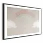 Plakat Tęcza w deszczu 42x29,7 cm z ramą czarną z marginesem | MIRAT.
