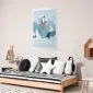 Plakat Rakieta w chmurach 40x60 cm bez ramy z marginesem | MIRAT.