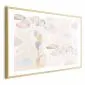 Plakat Bajkowe niebo 60x40 cm z ramą złotą z marginesem | MIRAT.