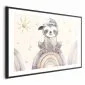 Plakat Pośród gwiazdek i tęcz 60x40 cm z ramą czarną z marginesem | MIRAT.