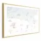 Plakat Przygoda pośród chmur 30x21 cm z ramą złotą z marginesem | MIRAT.