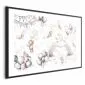 Plakat Misie w przestworzach 60x40 cm z ramą czarną z marginesem | MIRAT.