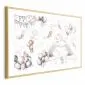 Plakat Misie w przestworzach 60x40 cm z ramą złotą z marginesem | MIRAT.