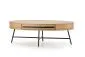 Stolik kawowy CAROLINA 120x60 dąb/czarna do salonu w stylu industrialnym | MIRAT. styl LOFT
