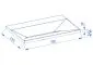 Umywalka meblowa kwarcowa EDGE 70 cm beton mat z otworem na baterię | MIRAT