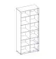 Witryna wysoka CROSS 3D 80cm congo/czarna do salonu I sklep meblowy MIRAT. kolekcja HV-CROSS