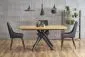 Stół DERRICK 160(200)x90 dąb/czarny rozkładany w stylu loft | MIRAT. styl LOFT