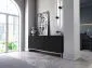 Komoda TAL 3D 168 czarna mat MEBLE LINDNER | MIRAT. w stylu GLAMOUR, LOFT kolekcja TAL