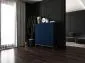 Komoda TAL 4D 112 granatowa mat MEBLE LINDNER | MIRAT. styl RYFLOWANY kolekcja TAL