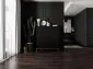 Komoda TAL 4D 112 czarna mat MEBLE LINDNER | MIRAT. styl RYFLOWANY kolekcja TAL