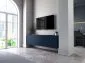 Szafka RTV TAL 2 150 granatowa mat MEBLE LINDNER | MIRAT. w stylu GLAMOUR, LOFT kolekcja TAL