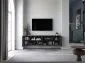 Szafka RTV TAL 2 150 czarna mat MEBLE LINDNER | MIRAT. w stylu GLAMOUR, LOFT kolekcja TAL